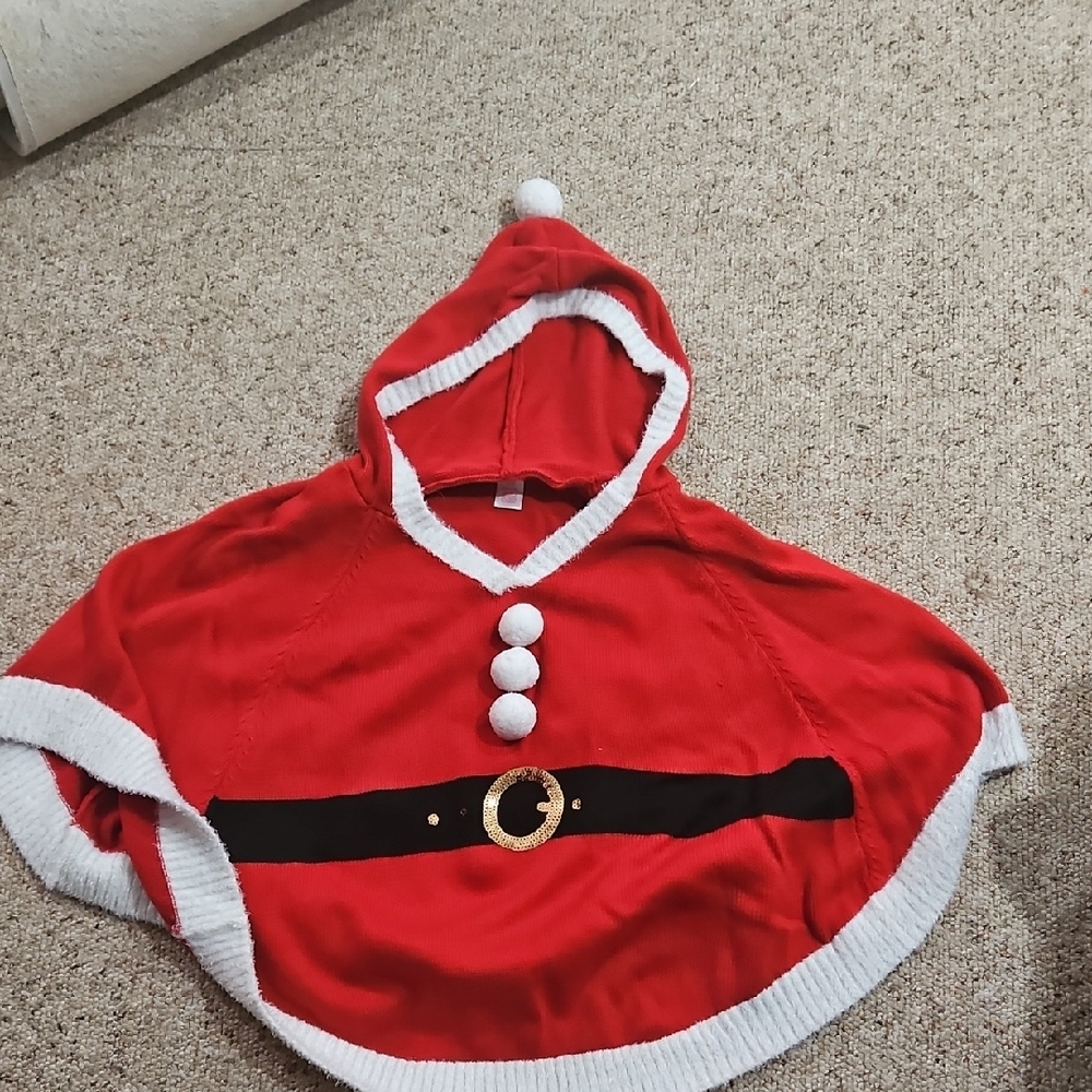 Holiday Time Red and White Hooded Sweater